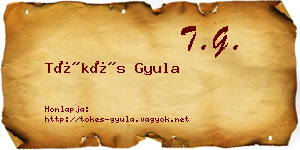 Tőkés Gyula névjegykártya
