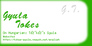 gyula tokes business card